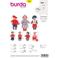 Burda Patron de Couture B7903 Puppenkleidung 19 x 13 cm