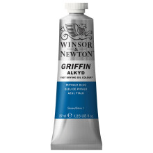 Winsor & Newton 1914514 Griffin 37ml Alkyd Fast Drying Oil Colour Tube - Phthalo Blue
