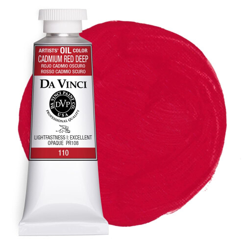 DA VINCI MALINGER Professionel kunstner Oliemaling Cadmium R?d Dyb 37mL