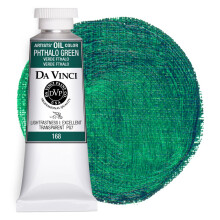 DA VINCI PAINTS Professionelle Künstlerölfarbe Phthalogrün 37 ml