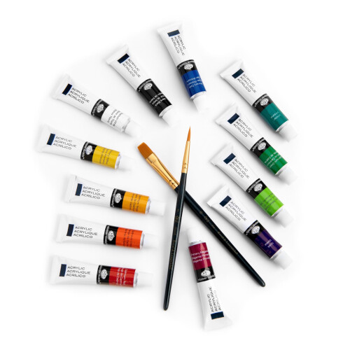 essentials(TM) Acrylic Paints 12ml 18/Pkg-Assorted Colors 2