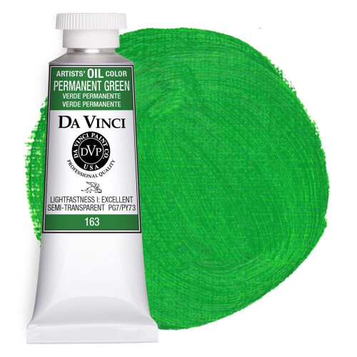 DA VINCI MALINGER Professionel kunstner oliemaling Permanent Gr?n 37mL
