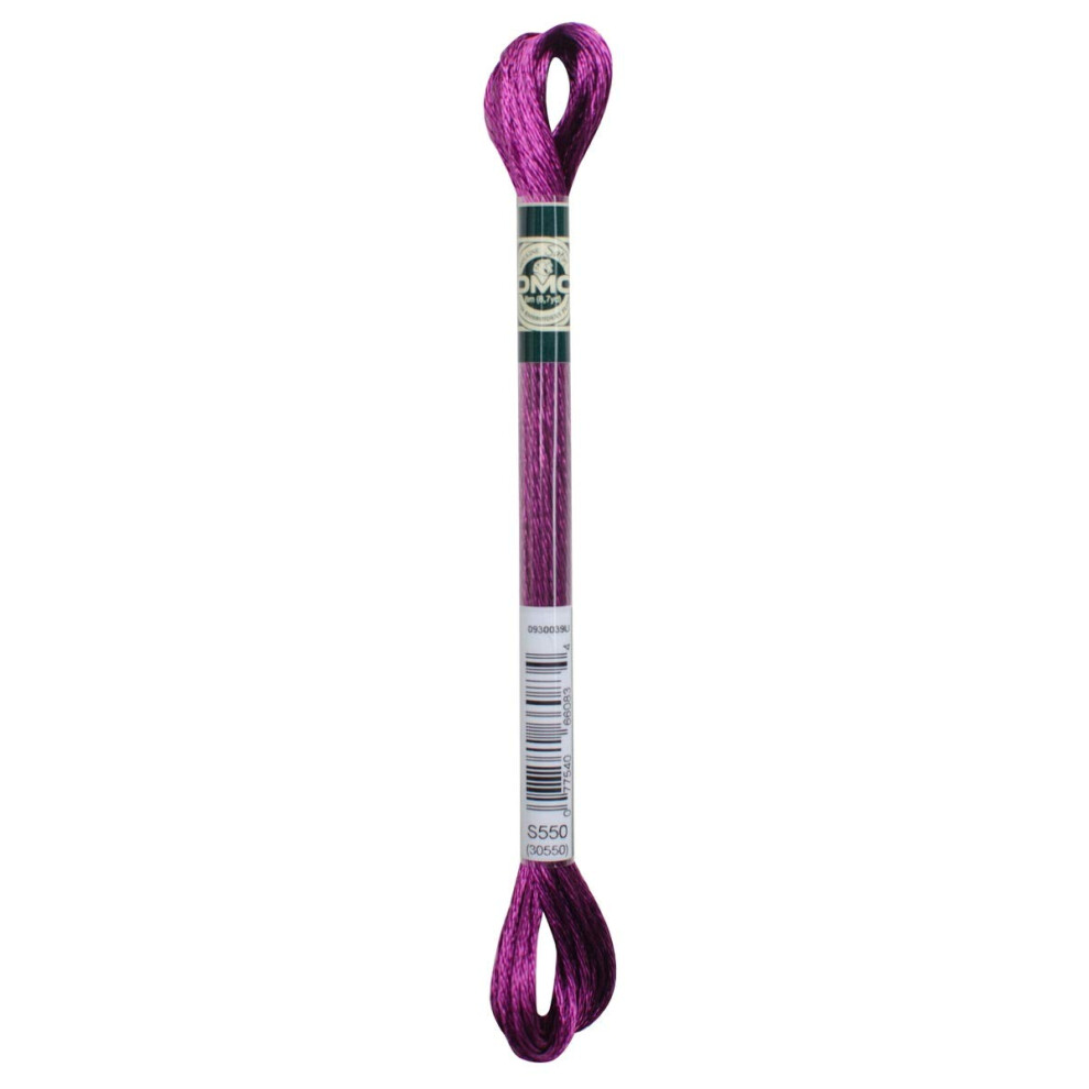 Dmc Satin Floss/Skein For Sewing/Embroidery - 8 Metres - 550 - Violet, Very Dark