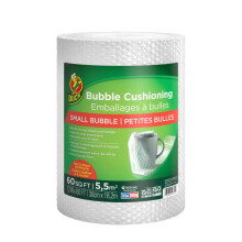 Rollo de plαstico de burbujas Duck Brand, acolchado de burbujas original, 12"""" x 60', perforado cada 12"""" (1061835), transparente
