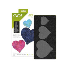 AccuQuilt GO! Stansvormen voor stoffen; Hart 2 inch; 3-inch en 4-inch
