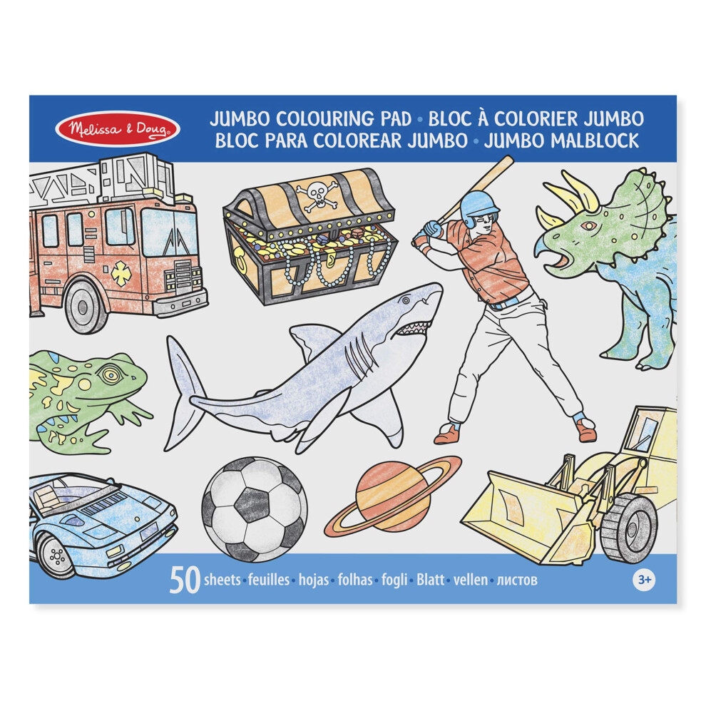 Melissa & Doug (Blue) Jumbo Colouring Pad Blue