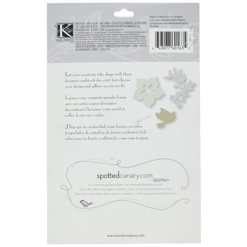 K&Company Elegance gestanzter Karton mit Glitzer 1
