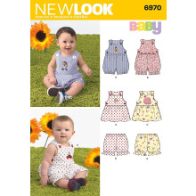 New Look naaipatroon 6970 babyromperjurk en slipje maat A (NB-S-M-L)