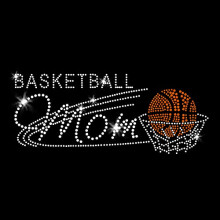 Basket Mom Iron On Rhinestone Crystal T-Shirt Transfer frn JCS Rhinestones
