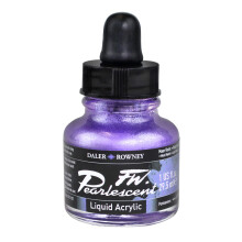 Daler-Rowney FW Parelmoer acrylinktfles Moon Violet - Acryltekeninkt voor kunstenaars en studenten - Permanente kalligrafieinkt - Archiefinkt