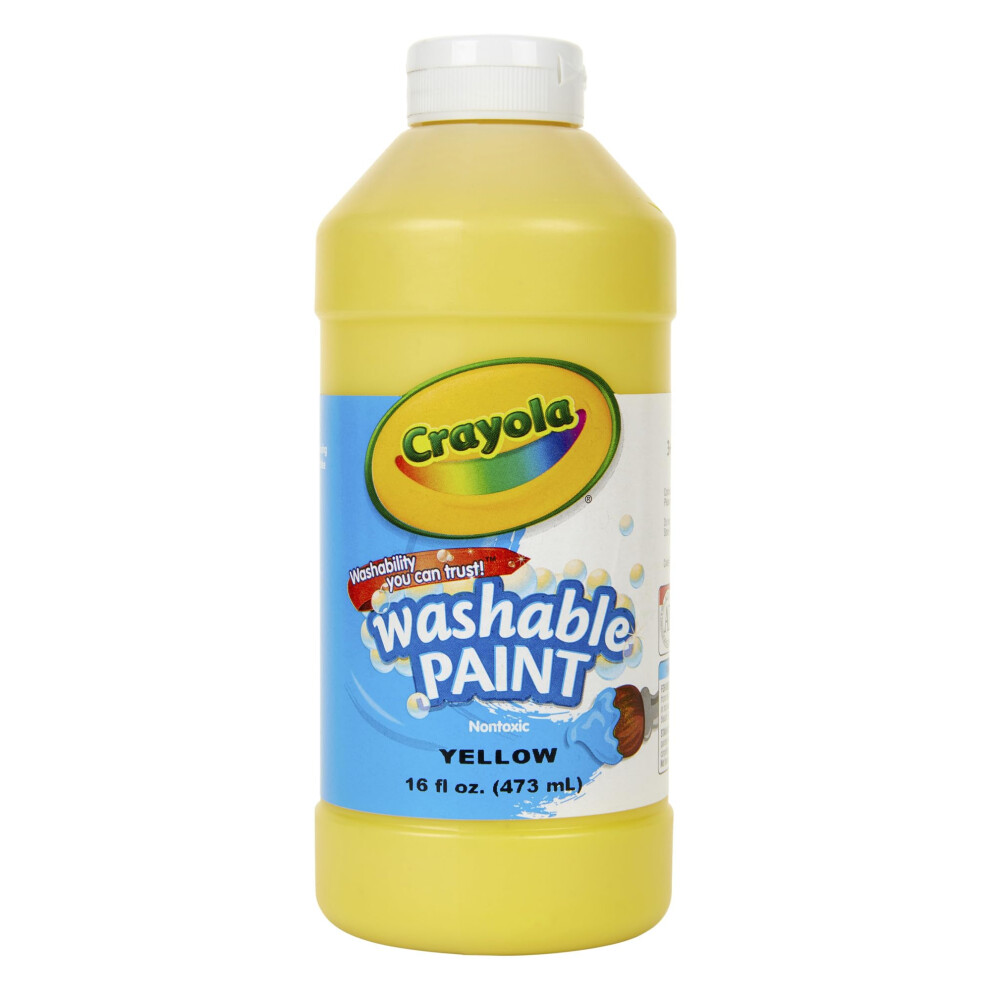 Crayola Washable Paint Kids Painting Supplies Paint Bottle 16Oz (54-2016-034) Pint Yellow