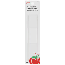 Dritz 154 poppenhandnaalden lang 5-inch (2-count) nikkel