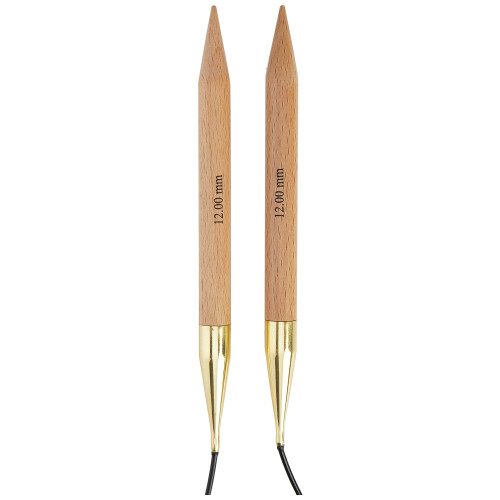 KnitPro 100 cm x 12 mm Basix Fixed Circular Needles, Birch 1