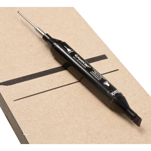 Marqueur Permanent Long Nose FastCap avec Pointe Large en Chisel - Pour Traçage de Mousse d'Outils - Noir, Pointe 3mm 2