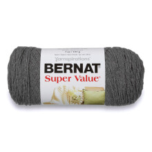 Bernat Super Value Garn, 198g, Stärke 4 Mittel, Hellgrau