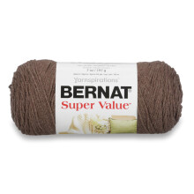 Filato Bernat Super Value, 198 g, Gauge 4 Media, Taupe Heather
