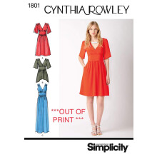 Eenvoud Cynthia Rowley patroon 1801 mist jurk in 2 lengtes of tuniekmaat 14-16-18-20-22
