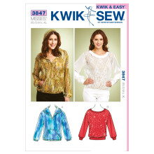Kwik Sew K3847 Patrσn de costura para camisetas sin mangas, talla XS-S-M-L-XL