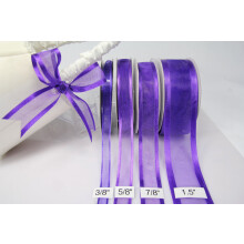 Violetti organzanauha satiinireunalla - 25 jaardia x 3/8 tuumaa