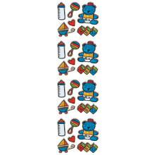 Prismatick samolepky Jillson Roberts Baby Boy and Teddy 12Sheet - Count (S7229)