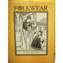 Folkwear #141 Koreaanse Han-Bok traditionele Chogori Chima naaikostuumpatroon