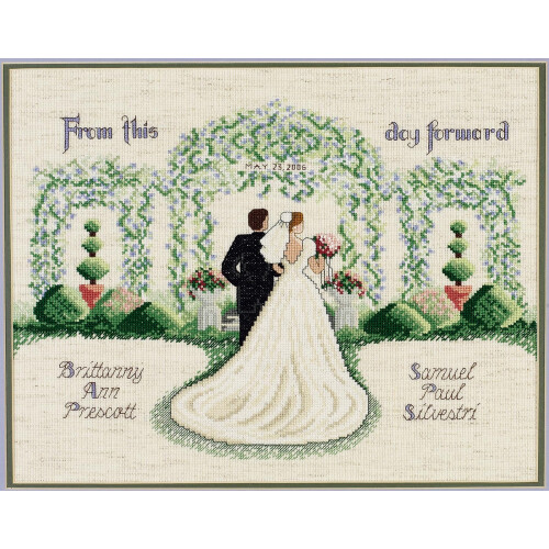Janlynn Counted Cross Stitch Kit 14"X11"-From This Day Forward (14 Count)