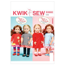 Kwik Sew Patterns K3965 Clothes for 18-Inch Doll Sewing Template One Size