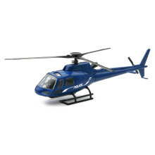 Neues Ray Eurocopter AS350 Hubschrauberblau Metallic Police Sky Pilot Serie 1/43 Druckgussmodell