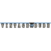 Creative Converting Vintage Dude 40-?rs f?dselsdag Jointed Letter Banner -