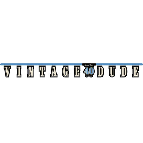 Creative Converting Vintage Dude 40-?rs f?dselsdag Jointed Letter Banner -