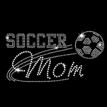 Soccer Mom Iron On Rhinestone Crystal T-Shirt Transfer by JCS Rhinestones