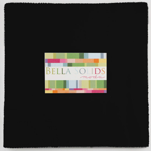 Moda Fabrics Bella Solid Layer Cake Carrs de dix pouces 40 pices Noir