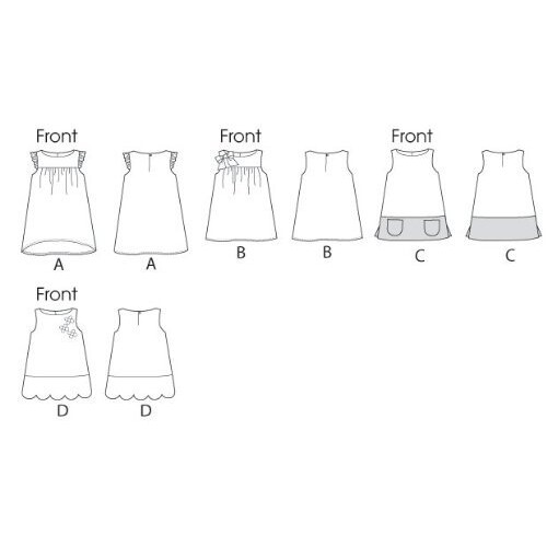 Butterick Toddlers'/Children's Dress-1-2-3-4 -*SEWING PATTERN* 1