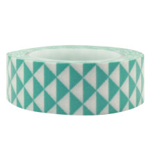 Ruban de masquage Washi japonais motifs colors allydrew - Triangles vectoriels aqua