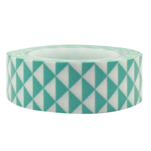 allydrew Colorful Patterns Japonsk maskovac pska Washi - Aqua Vector Triangles