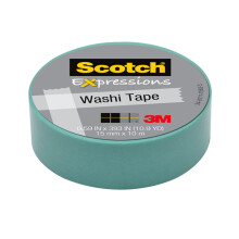 Scotch Expressions Washi Tape, 0,59 x 393 Zoll, 1 Rolle/Packung, Pastellblau (C314-BLU2)