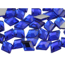 Allstarco 10x7mm Blue Sapphire Dark .NAB01 Flad Ryg Diamant Akryl Rhinestones Plastik ?delstene til smykkefremstilling Kostume Juveler Cosplay Ud