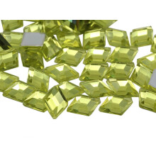 Allstarco 10x7mm lut Jonquil .JQ26 Diamantov akrylov kamnky s plochm zadnm dlem Plastov drahokamy pro vrobu perku Kostmov perky Cosplay