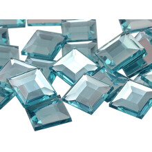 Allstarco KraftGenius 12 mm flad ryg firkantet akryl Rhinestones til smykkefremstilling og bekl?dningskostumer Cosplay Udsmykning - 40 stykker (B
