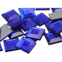 Allstarco KraftGenius 12mm litte selk nelikulmainen akryyli strassit korujen valmistukseen ja pukujen cosplay-koristeisiin - 40 kpl (sininen safiir