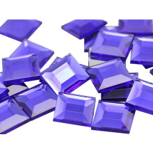 Allstarco KraftGenius 12 mm flad bagside firkantet akryl rhinestones til smykkefremstilling og bekl?dningskostumer Cosplay udsmykning - 40 stykke