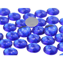 11mm ploch zadn kulat akrylov kamnky Plastov drahokamy pro vrobu perku Kostmov perky Cosplay ozdoby - 75 kusu (modr safr .PH)