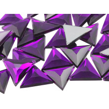 Allstarco 13mm litte takakolmio akryyli strassit Muoviset jalokivet Muoviset pukukorut koristeet - 50 kpl (violetti ametisti .NAT02)