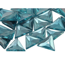 Allstarco 13mm litte selkkolmio akryyli strassit Muoviset jalokivet muoviset pukukorut koristeet - 50 kpl (Blue Aqua Lt .QR120)