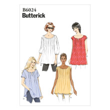 Butterick Patterns 6024ZZ Misses Top, Multi-Colour, Linen, Multicolor, ZZ (LRG-XLG-XXL)
