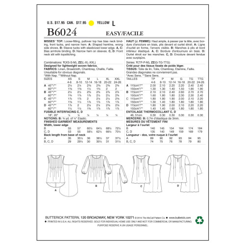 Butterick Butterick Sewing Pattern 6024 1