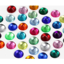 KraftGenius Allstarco 15mm Pyre Tasainen Selk Akryyli Cabochons Valikoima vrit Muoviset helmet askarteluun Pukukoristeet Korttien teko Jalokivet