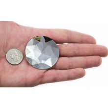 50 mm ekstra stor flad ryg, rund akryl Rhinestones Plastic Circle Gems til kostumefremstilling Cosplay-juveler Pro Grade-udsmykning - 4 stykker (