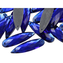 Allstarco 28x8mm sininen safiiri CH09 litte selkpisara ompele helmi askarteluun Muoviset akryylistraasit, joissa on reiki ompelua varten Vaatteet