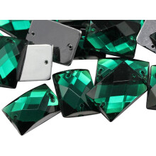 Allstarco 14x10mm vihre smaragdi CH18 litte selk suorakulmio ompele helmi askarteluun Muoviset akryyli strassit, joissa on reiki ompelua varten